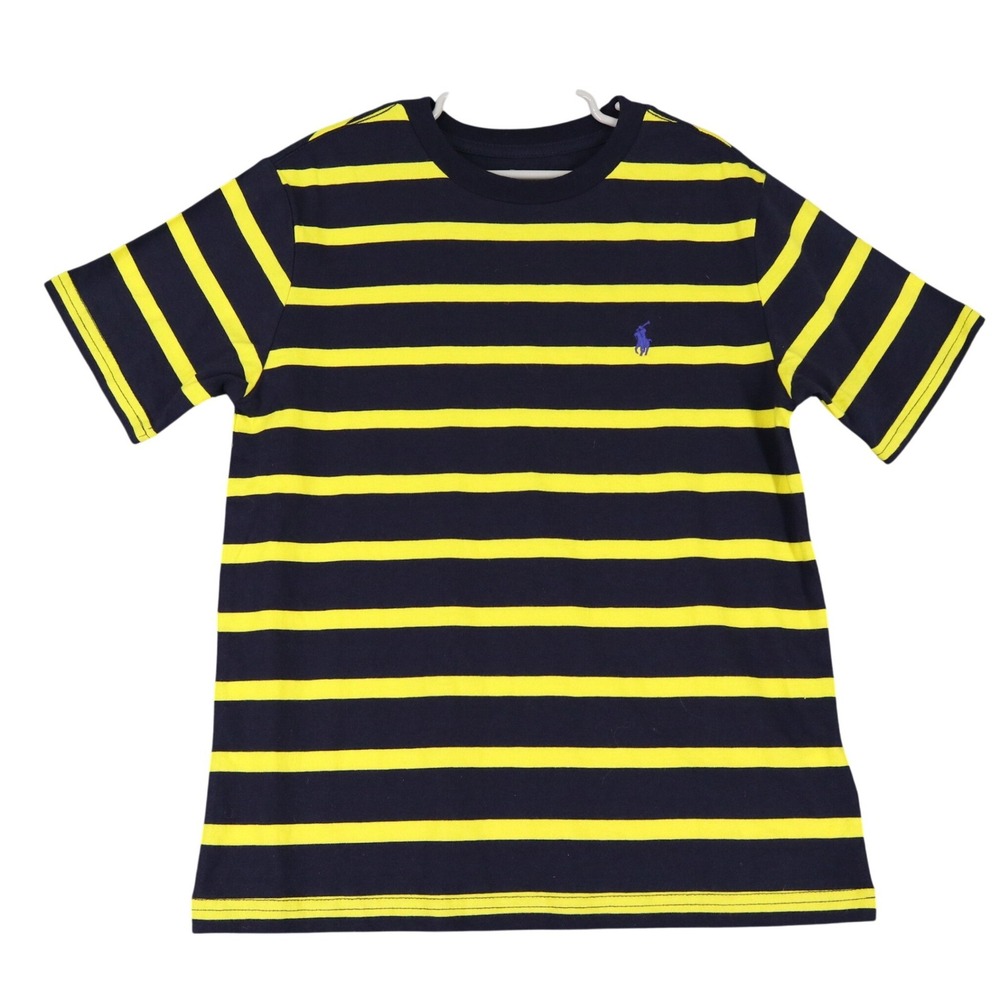 Polo Ralph Lauren T-Shirt Boys S 8 Striped‎ Pony Short Sleeve School Casual Tee